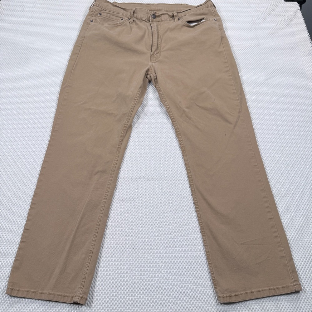 Levi's 514 Straight Fit Khaki Tan Denim Jeans Mens Size 38x30 W38 L30